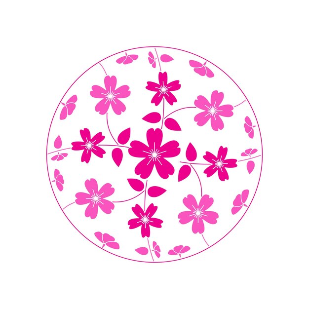 Gráfico vectorial de ilustración del icono de la flor