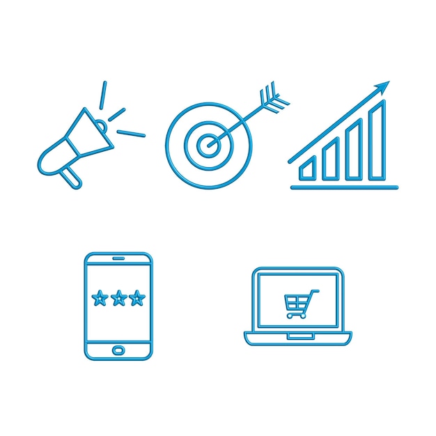 Gráfico vectorial de ilustración del icono de Marketing
