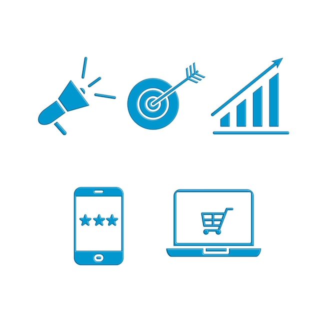 Gráfico vectorial de ilustración del icono de Marketing