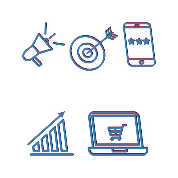 Gráfico vectorial de ilustración del icono de Marketing