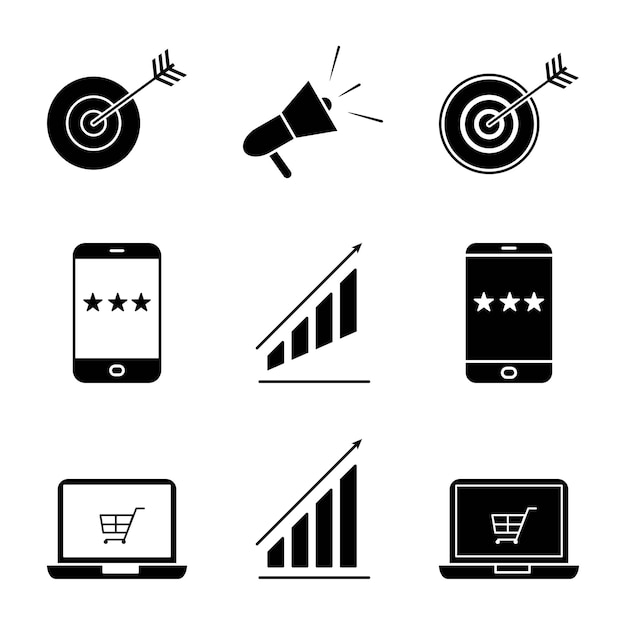 Gráfico vectorial de ilustración del icono de Marketing
