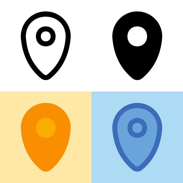 Gráfico vectorial de ilustración del icono de ubicación perfecto para la nueva aplicación de la interfaz de usuario, etc.