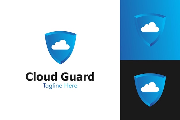 Gráfico vectorial de ilustración del logotipo de Cloud Guard perfecto para usar en la empresa de tecnología