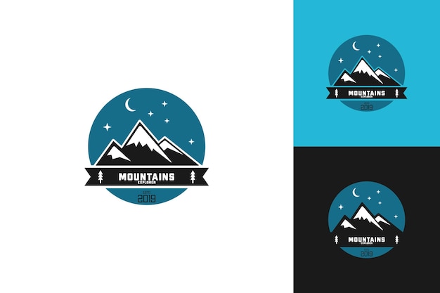 Gráfico vectorial de ilustración del logotipo de montaña perfecto para usar en Adventure Company