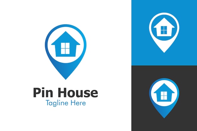 Gráfico vectorial de ilustración del logotipo de Pin House perfecto para usar en la empresa de tecnología