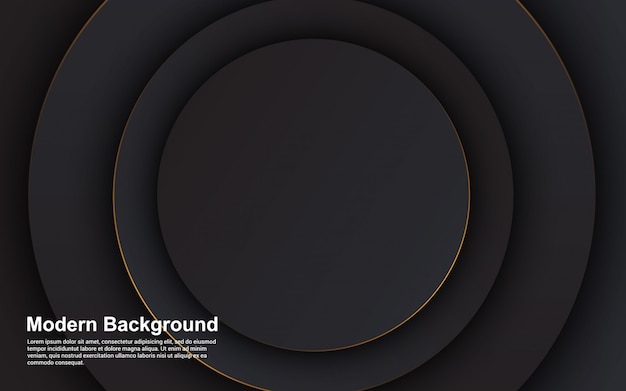 Gráfico vectorial de ilustración de lujo de color negro de fondo abstracto