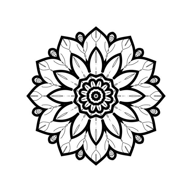 Gráfico vectorial de ilustración de mandala