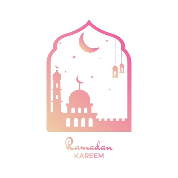 Gráfico vectorial de ilustración de Ramadan Kareem Perfect para el diseño de la plantilla de diseño de Ramadan