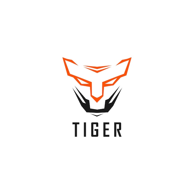 gráfico vectorial del logotipo de la cabeza del tigre y el icono del tigre