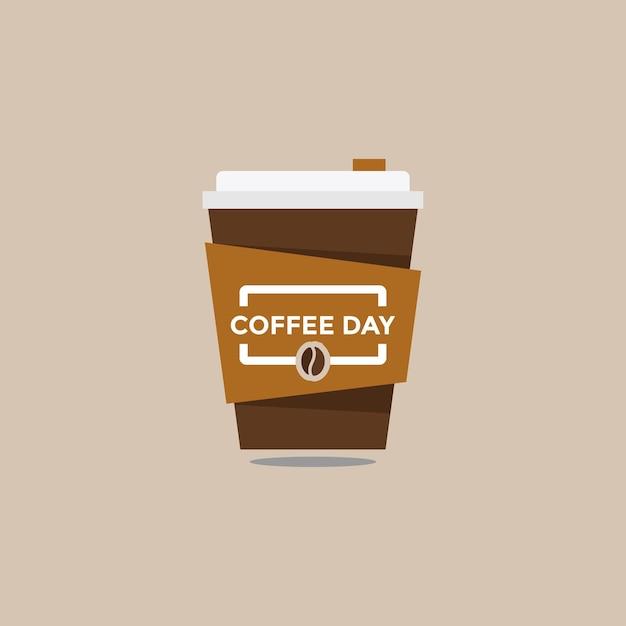 gráfico vectorial del logotipo del día internacional del café. diseño de saludo vectorial día internacional del café.