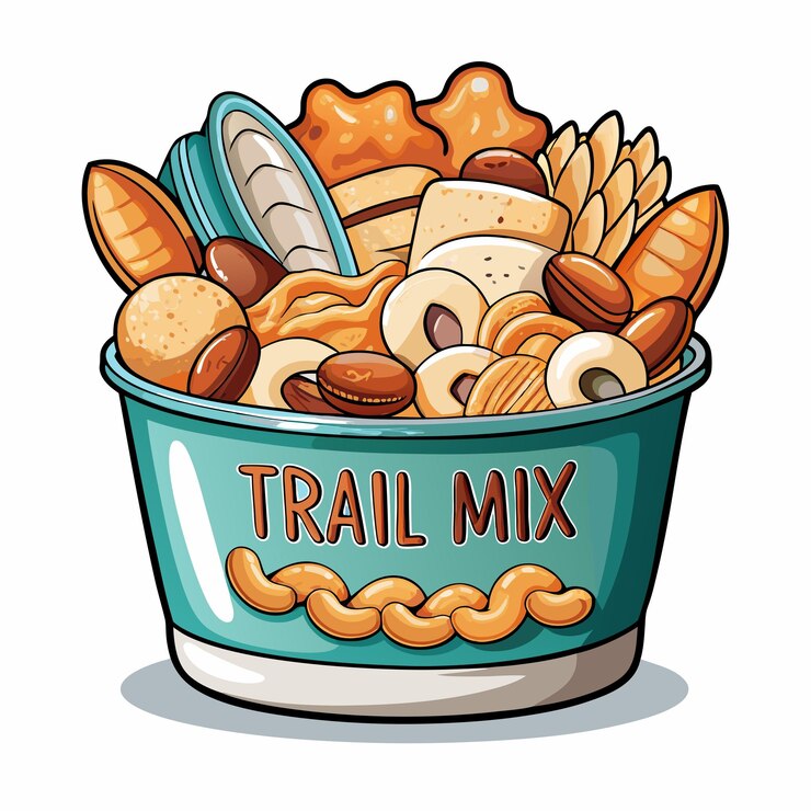 Vector gráfico vectorial de la merienda de la mezcla de senderos