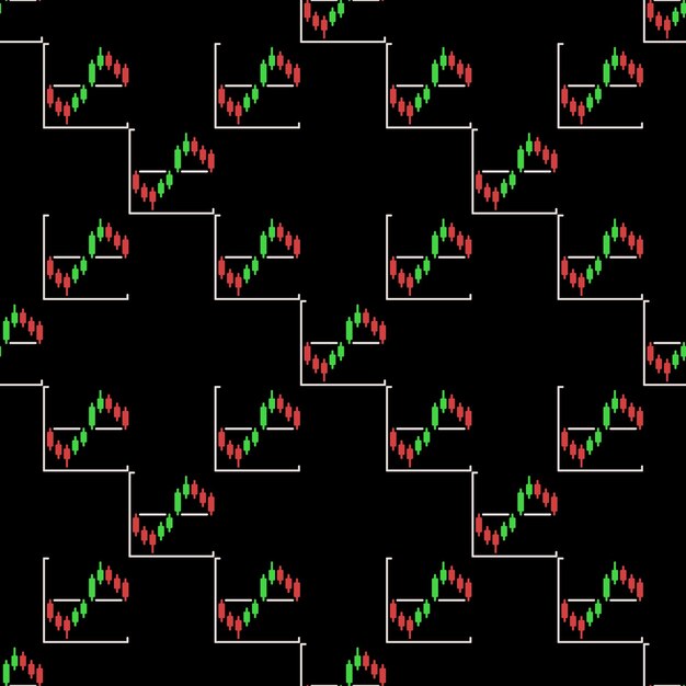 Gráfico vectorial de nivel y vela Análisis de patrón sin costuras de color