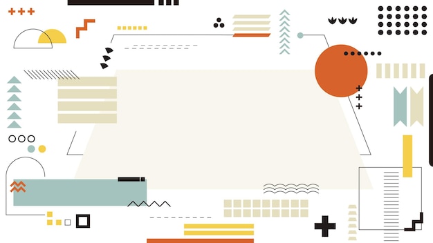 Gráfico vectorial de la plantilla de diseño de fondo geométrico plano