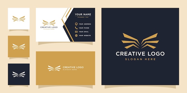 Gráfico vectorial de la plantilla de diseño de logotipo de ala