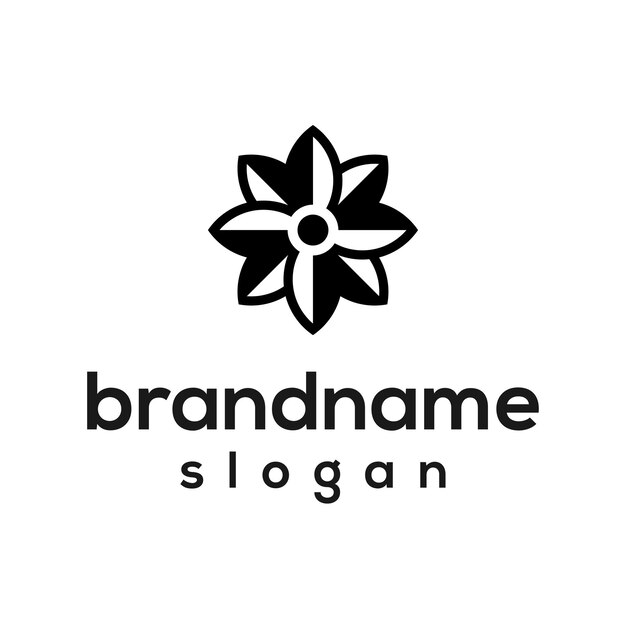 Gráfico vectorial de la plantilla de diseño del logotipo de la belleza de la naturaleza del logotipo de la flor abstracta