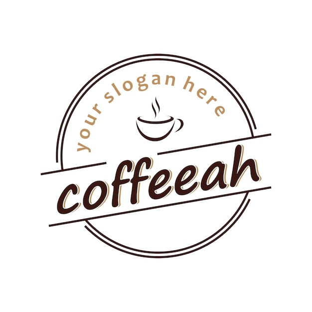 Gráfico vectorial de la plantilla de diseño de logotipo de café