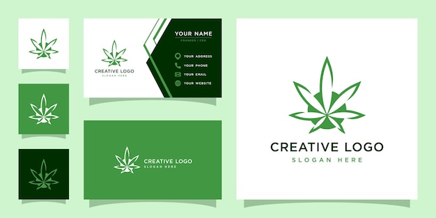 Gráfico vectorial de la plantilla de diseño de logotipo de cannabis