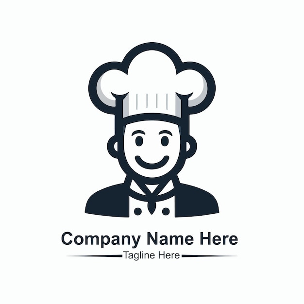 Gráfico vectorial de la plantilla de diseño de logotipo de chef