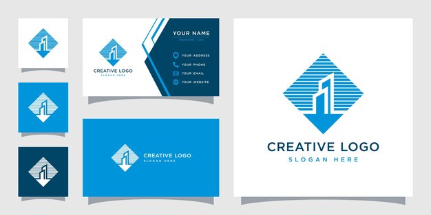 Gráfico vectorial de la plantilla de diseño de logotipo de construcción