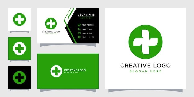 Gráfico vectorial de la plantilla de diseño de logotipo cross plus medical