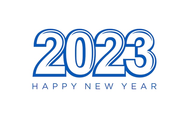 Gráfico vectorial de la plantilla de diseño de logotipo de feliz año nuevo 2023
