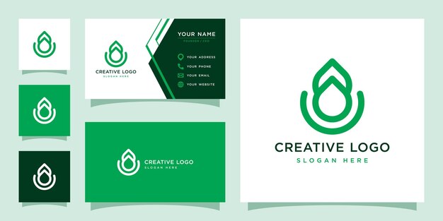 Gráfico vectorial de la plantilla de diseño de logotipo de gota de agua