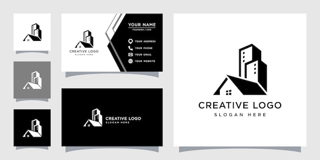 Gráfico vectorial de plantilla de diseño de logotipo inmobiliario