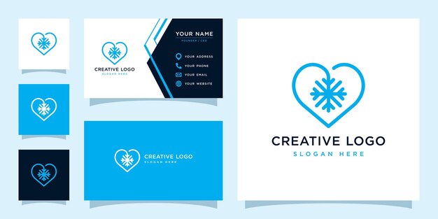 Gráfico vectorial de la plantilla de diseño de logotipo de nieve