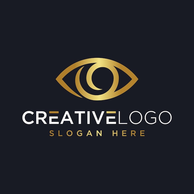 Gráfico vectorial de plantilla de diseño de logotipo de ojo simple