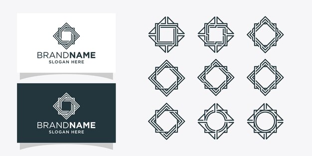 Gráfico vectorial de la plantilla de diseño de logotipo de ornamento