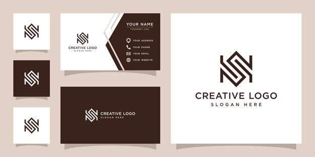 Gráfico vectorial de la plantilla de diseño del logotipo SN