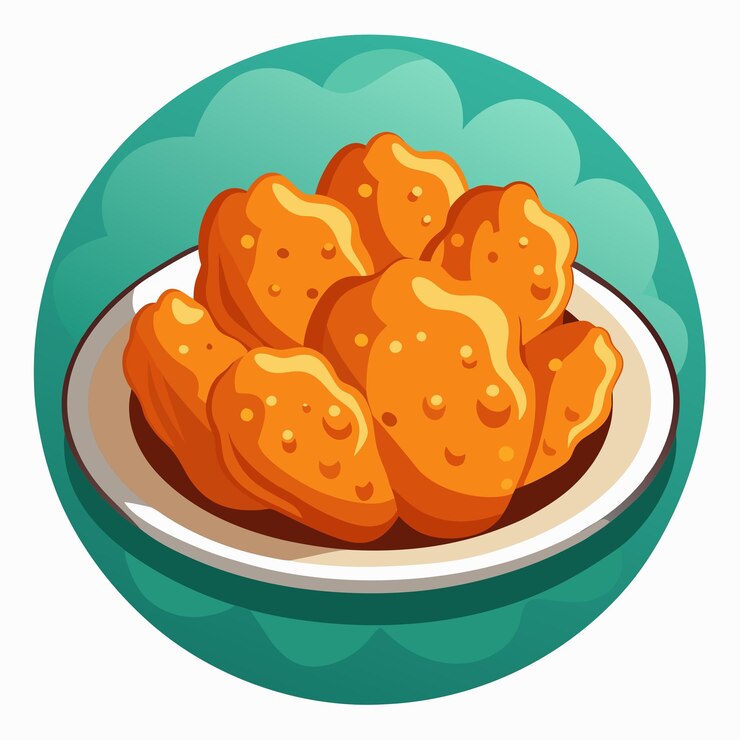 Vector gráfico vectorial de pollo frito