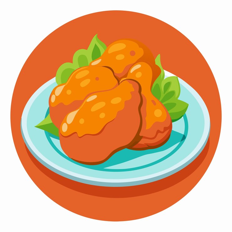 Vector gráfico vectorial de pollo frito
