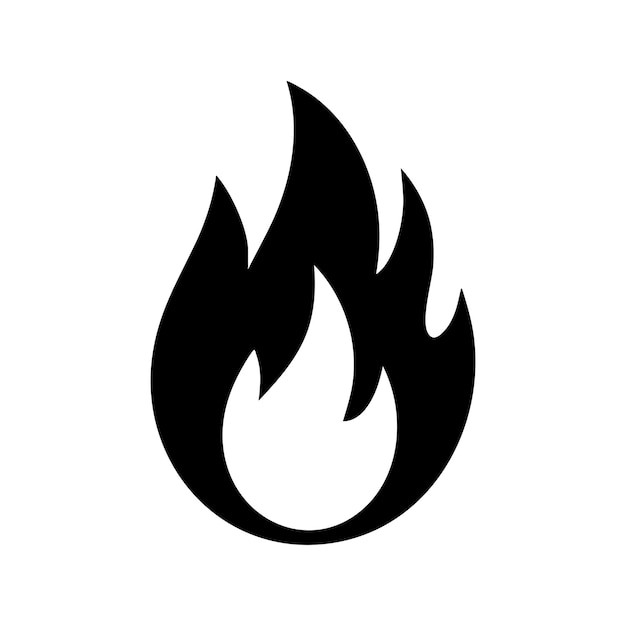 Gráfico vectorial de un símbolo de fuego simple