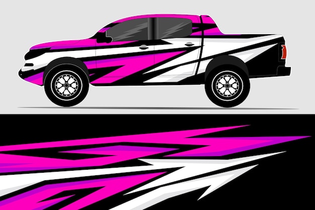 Gráficos abstractos de fondo de envoltura de coches de carreras para envolturas de coches de vinilo y pegatinas de camiones