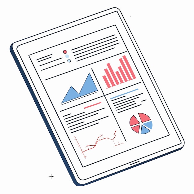 Gráficos de análisis de datos de tabletas