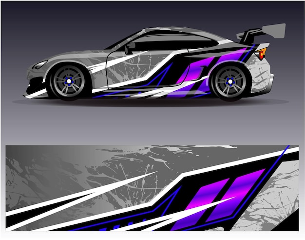 Gráficos de calcomanías de envoltura de automóviles Fondo abstracto de carreras grunge con rayas de águila y fondo deportivo para librea de carreras