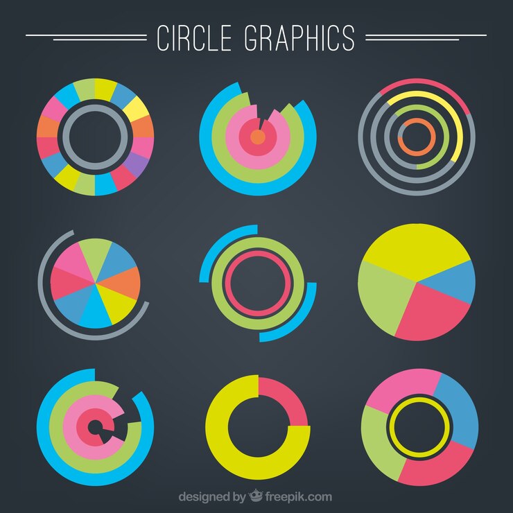 Vector gráficos circulares