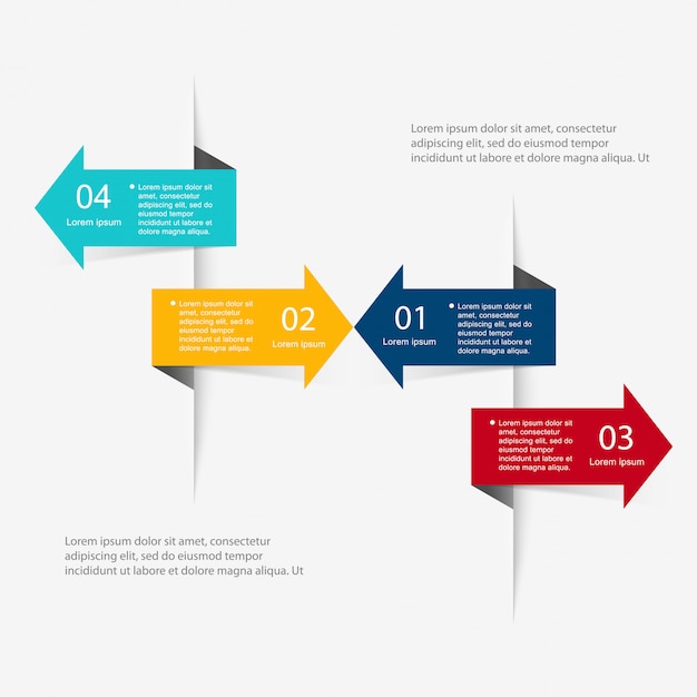 Gráficos coloridos de información para sus presentaciones de negocios.