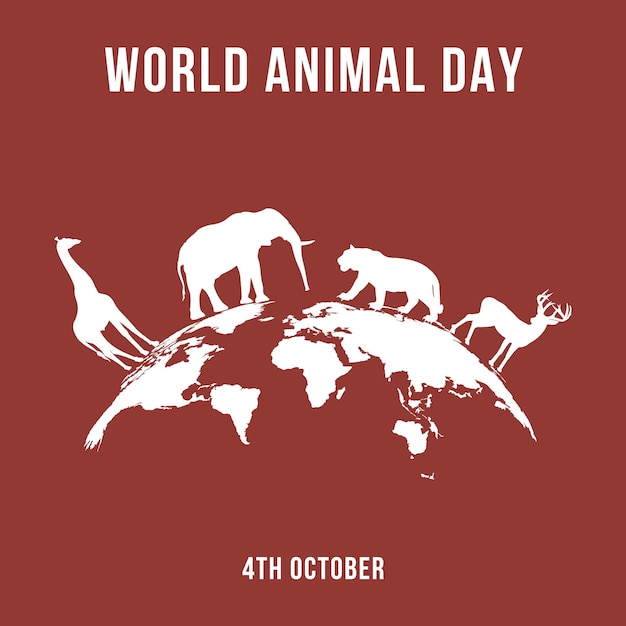 Gráficos del día mundial de los animales banner elementos de diseño vectorial y póster