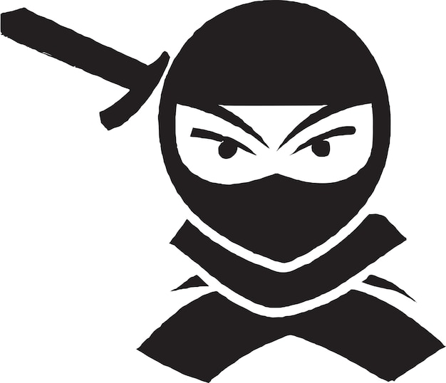 Gráficos de diseño de íconos vectoriales de patadas de Ninja