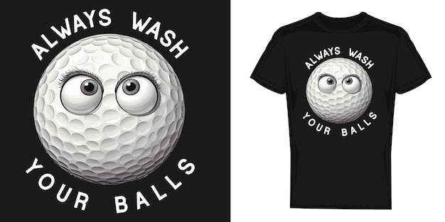 Gráficos de diseño vectorial de jugadores de golf divertidos para impresiones de camisetas