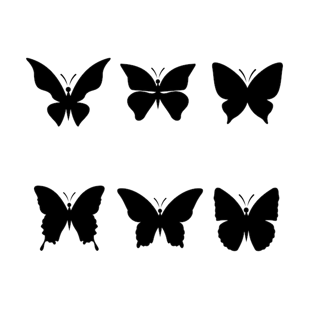Gráficos e iconos de arte vectorial de silueta de mariposa
