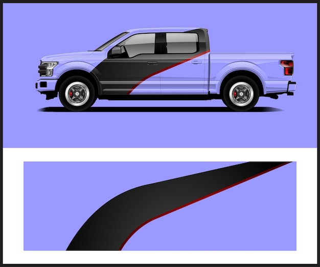 gráficos de envoltura de coche vectorial Vector gráfico de calcomanía de coche