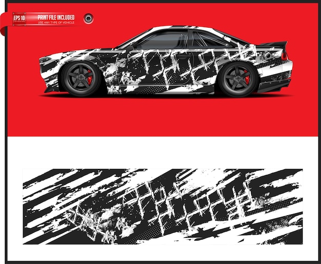 Gráficos de envoltura de coches de carreras para camionetas y coches