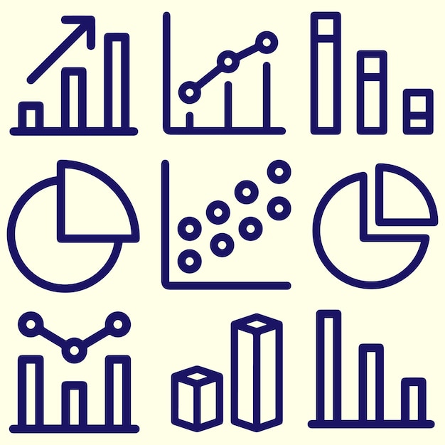 Gráficos estadísticos y gráficos de datos diagramas vectoriales