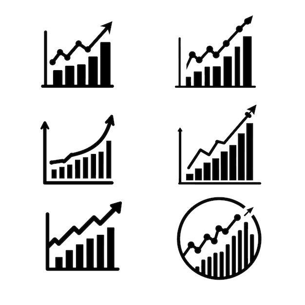 Gráficos y gráficos de crecimiento financiero