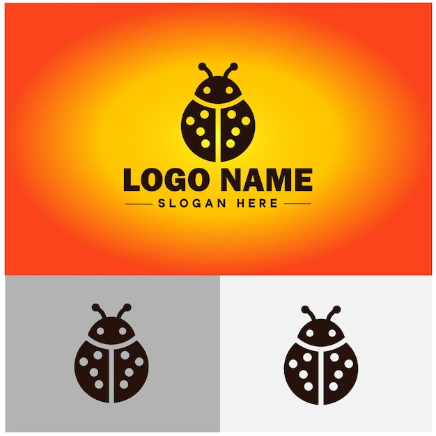 Gráficos de iconos de arte vectorial del logotipo de escarabajo para la plantilla de logotipo de empresa de marca