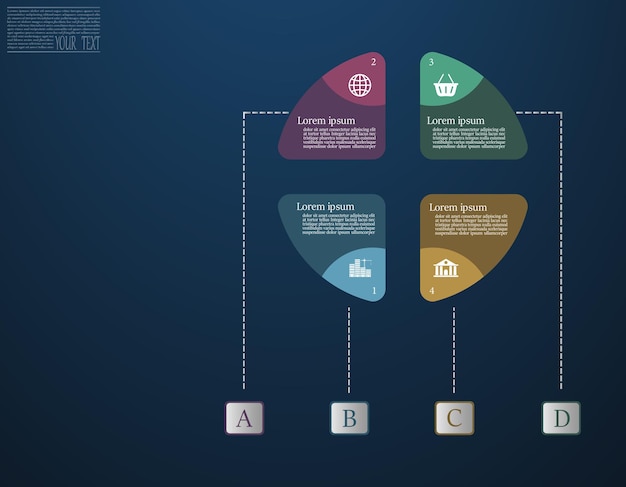 Gráficos de negocios de información Desarrollo de negocios de crecimiento Ilustración vectorial de gráficos de colores