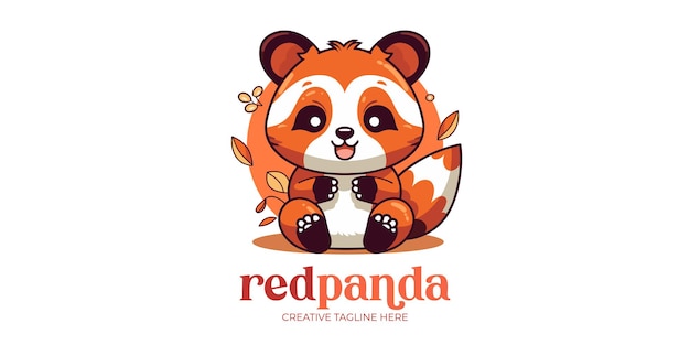 Gráficos del Panda Rojo para todos los usos de diseño de íconos de logotipos y carteles